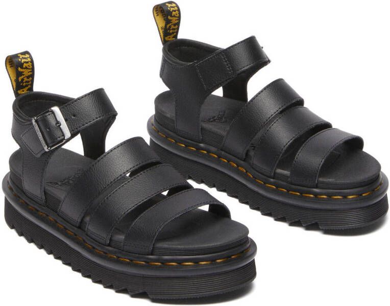 Dr. Martens Blaire leren sandalen Black Athena