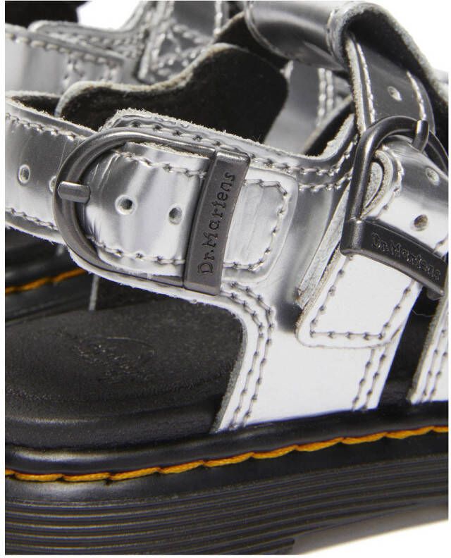 Dr. Martens Caarys T leren sandalen Silver Metallic Patent Lamper
