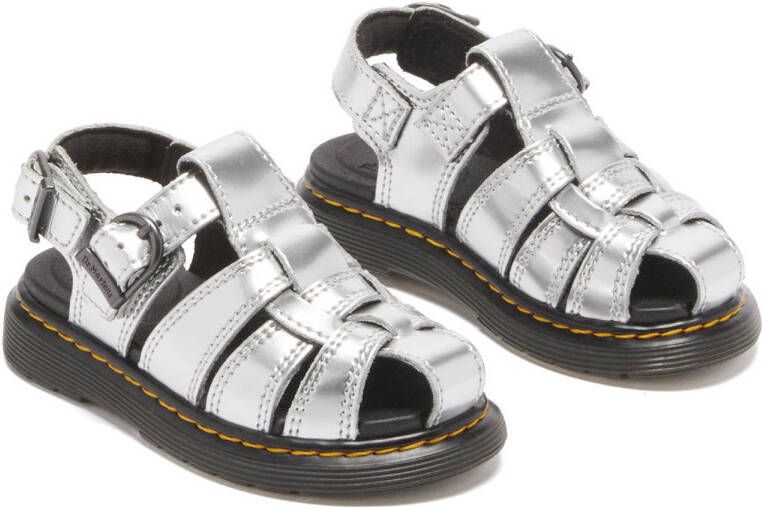 Dr. Martens Caarys T leren sandalen Silver Metallic Patent Lamper