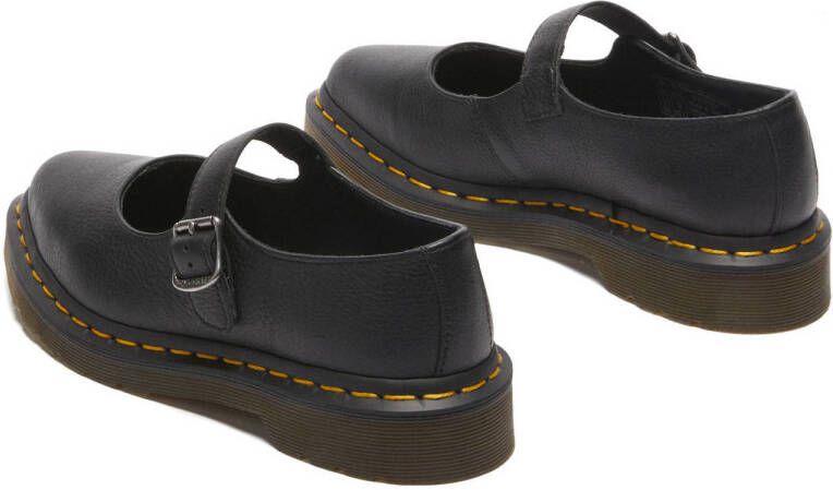 Dr. Martens Elphie Mary Jane leren ballerina's Black Virginia