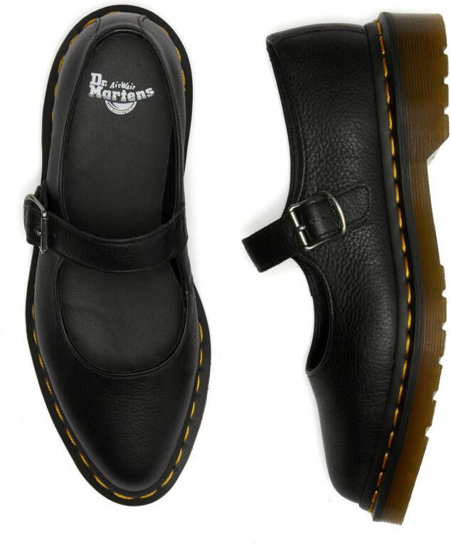 Dr. Martens Elphie Mary Jane leren ballerina's Black Virginia
