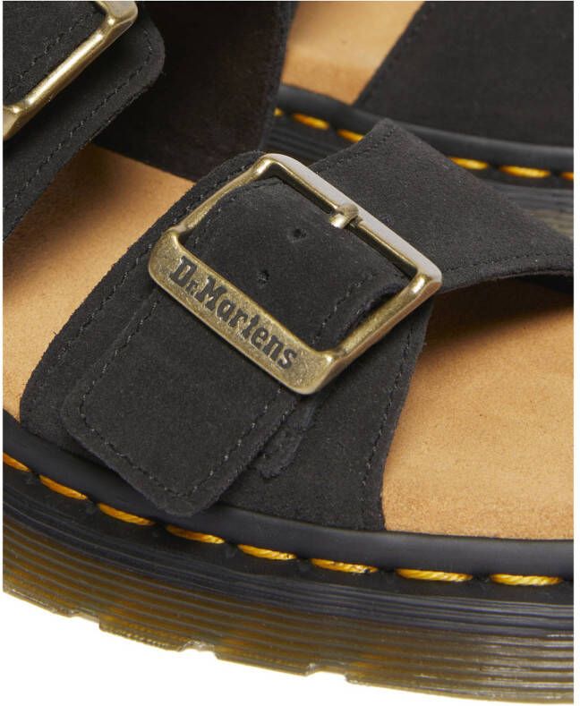 Dr. Martens Josef suède slippers zwart