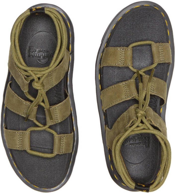 Dr. Martens Nartilla leren sandalen olijfgroen