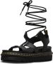 Dr. Martens Minimalistische leren sandalen met unieke veters en lichtgewicht EVA-zool Zwart Dames - Thumbnail 11
