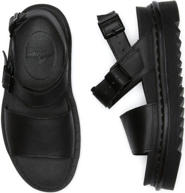 Dr. Martens Voss leren sandalen zwart