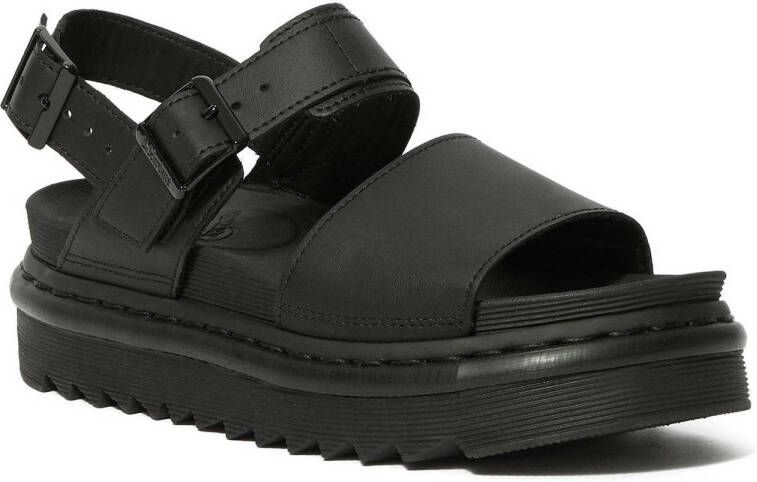 Dr. Martens Zwarte platte schoenen met verstelbare gespen en lichte sleehak Black Dames - Foto 9