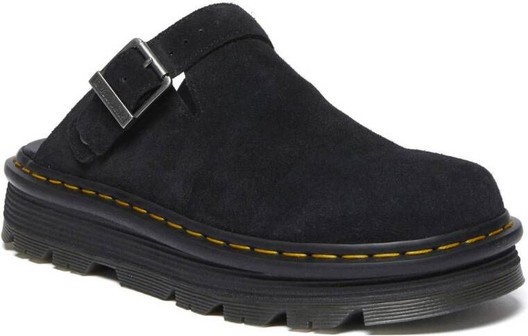 Dr. Martens ZebZag mule suède clogs zwart