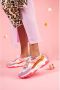 DWRS Bonney chunky leren sneakers roze lila oranje - Thumbnail 6