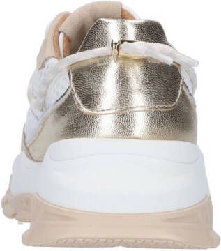 DWRS Bonney chunky leren sneakers zand champagne