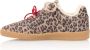 DWRS CARPI leopard teddy gevoerde suède sneakers met panterprint beige zwart - Thumbnail 2