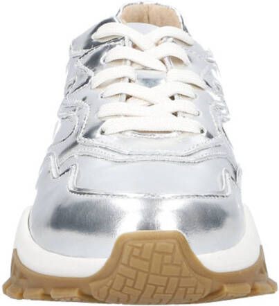 DWRS Chester leren sneakers zilver