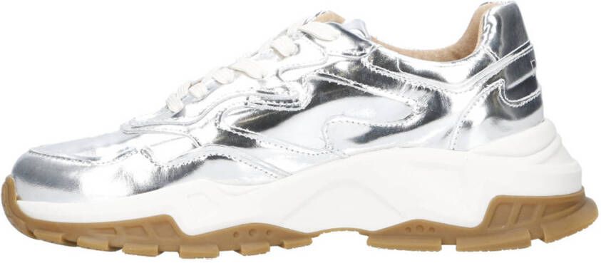 DWRS Chester leren sneakers zilver