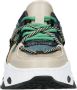 DWRS The label BLACK FRIDAY DEAL Dames Sneakers Taupe Nude Groen Stof Leer - Thumbnail 3