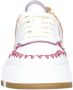 DWRS Huntly leren sneakers wit fuchsia lila - Thumbnail 3