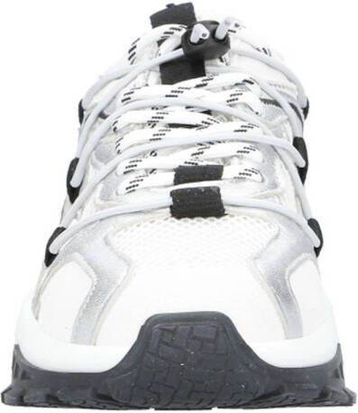 DWRS ISOLA chunky leren sneakers wit zilver