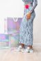 DWRS LABEL Jupiter denim Champagne Jeans Blauw Leer Lage sneakers Dames - Thumbnail 7