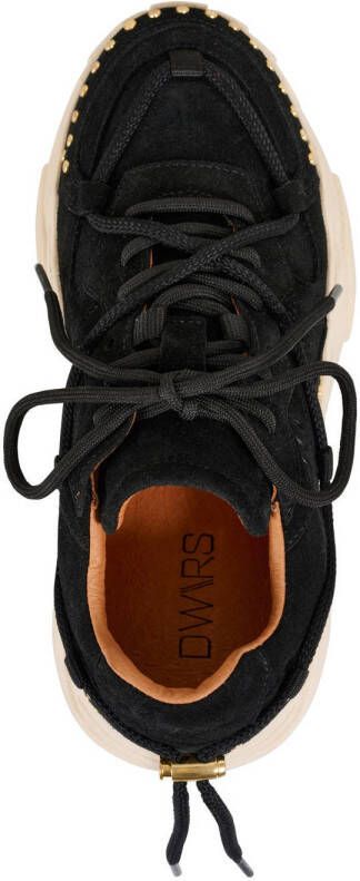 DWRS JUPITER studs chunky leren sneakers zwart