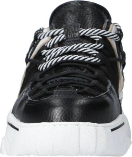 DWRS Orion chunky leren sneakers zwart beige