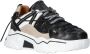 DWRS Orion chunky leren sneakers zwart beige - Thumbnail 3