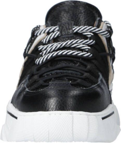DWRS Orion chunky leren sneakers zwart beige
