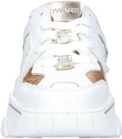 DWRS Pluto chunky leren sneakers rosé wit
