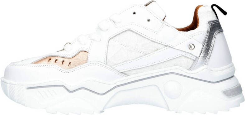 DWRS Pluto chunky leren sneakers rosé wit