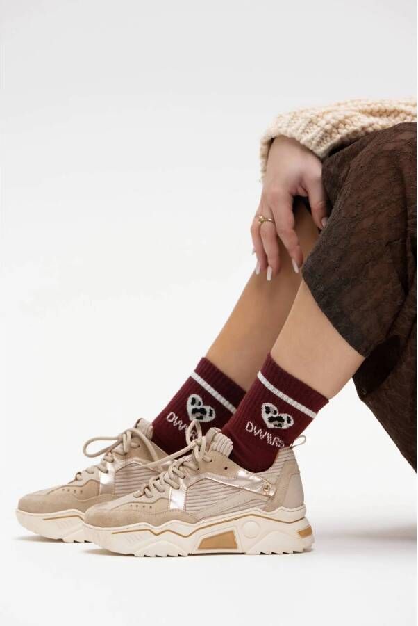 DWRS PLUTO corduroy chunky sneakers beige