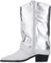 DWRS Shetland leren cowboylaarzen met flap wit zilver - Thumbnail 3