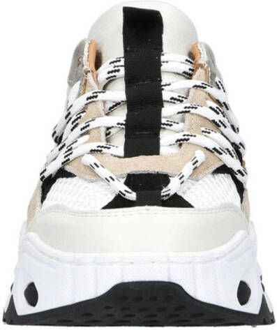 DWRS Titan chunky leren sneakers champagne zwart