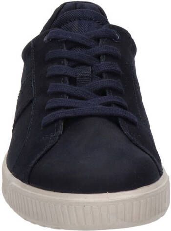 Ecco Byway leren sneakers donkerblauw