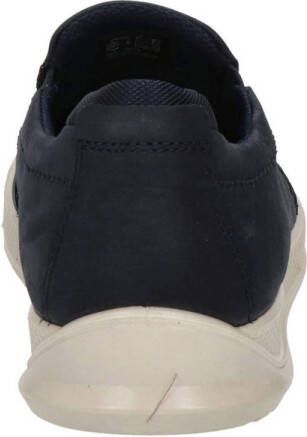 Ecco Byway nubuck instappers donkerblauw