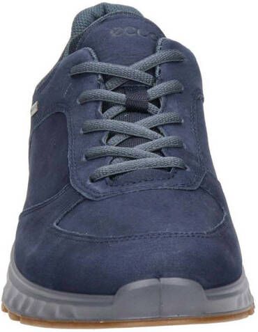 Ecco Exostride nubuck veterschoenen blauw