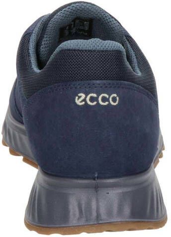 Ecco Exostride nubuck veterschoenen blauw