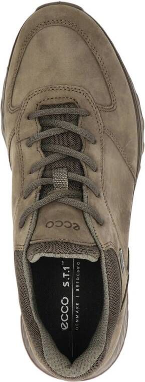 Ecco Exostride nubuck veterschoenen taupe