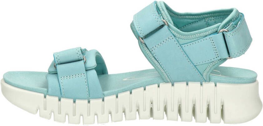 Ecco Gruuv Sol nubuck sandalen lichtblauw