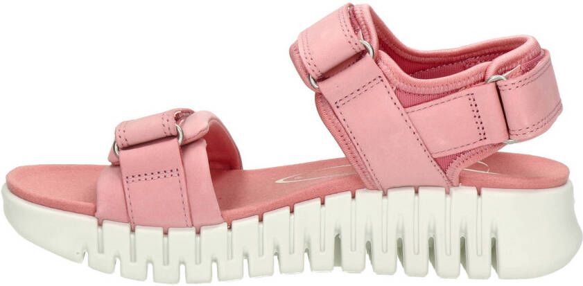 Ecco Gruuv Sol nubuck sandalen roze