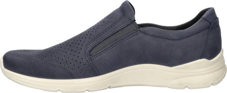 Ecco nubuck instappers donkerblauw