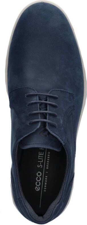 Ecco nubuck veterschoenen donkerblauw