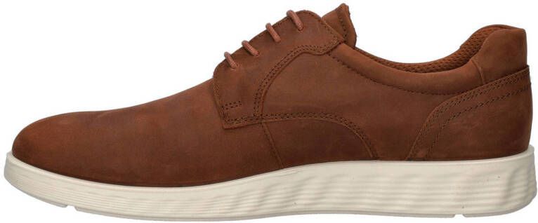 Ecco nubuck veterschoenen cognac