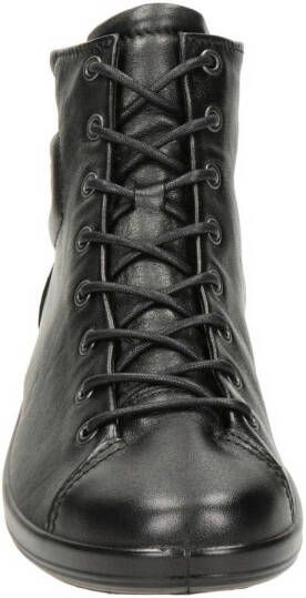 Ecco Soft 2.0 leren veterboots zwart