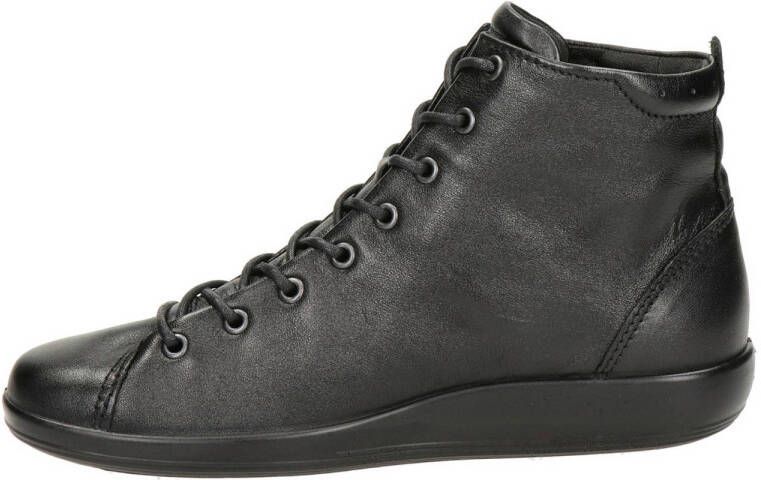 Ecco Soft 2.0 leren veterboots zwart