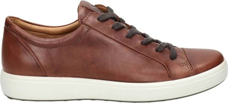 Ecco Soft 7 leren sneakers cognac