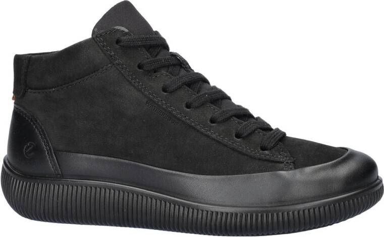Ecco Soft Zero leren sneakers zwart
