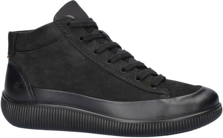 Ecco Soft Zero leren sneakers zwart