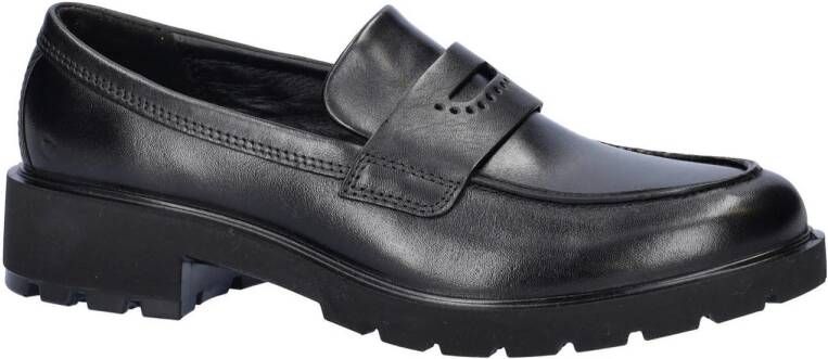 Ecco Vienna chunky leren loafers zwart
