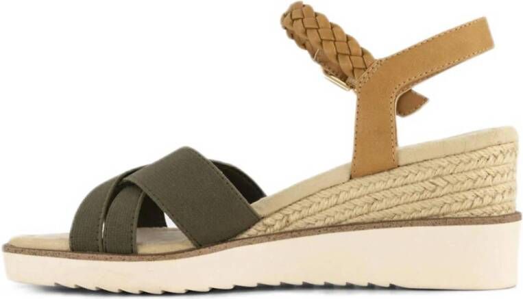 ESPRIT espadrilles beige groen