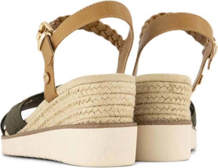 ESPRIT espadrilles beige groen