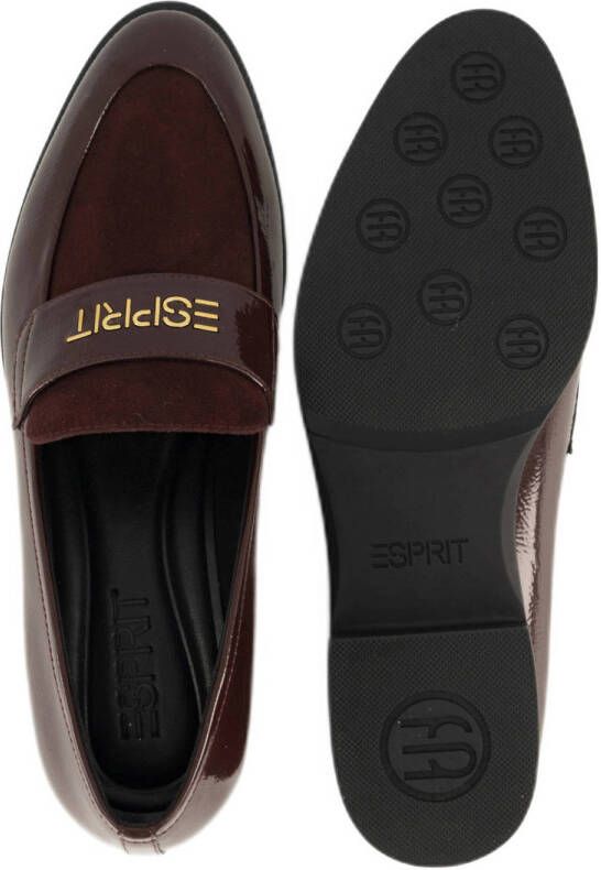 ESPRIT lak loafers bordeaux