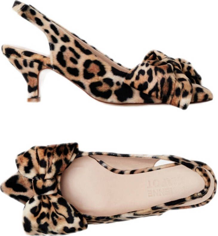 Fabienne Chapot Beau slingback pumps panterprint