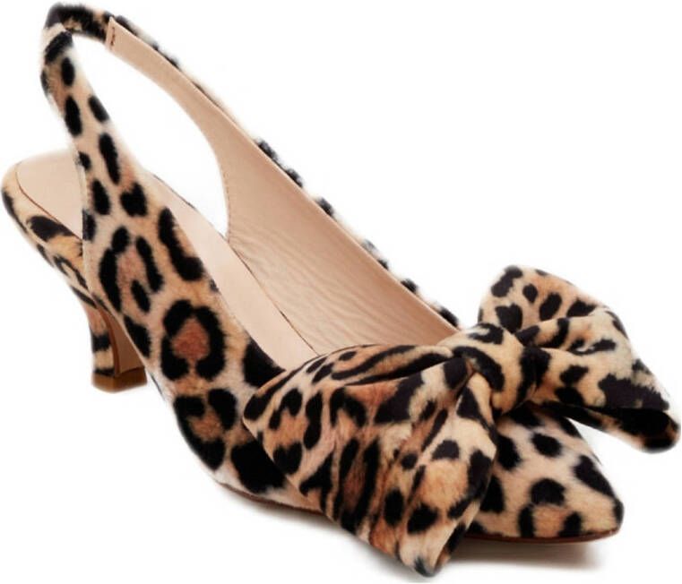 Fabienne Chapot Beau slingback pumps panterprint